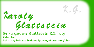 karoly glattstein business card